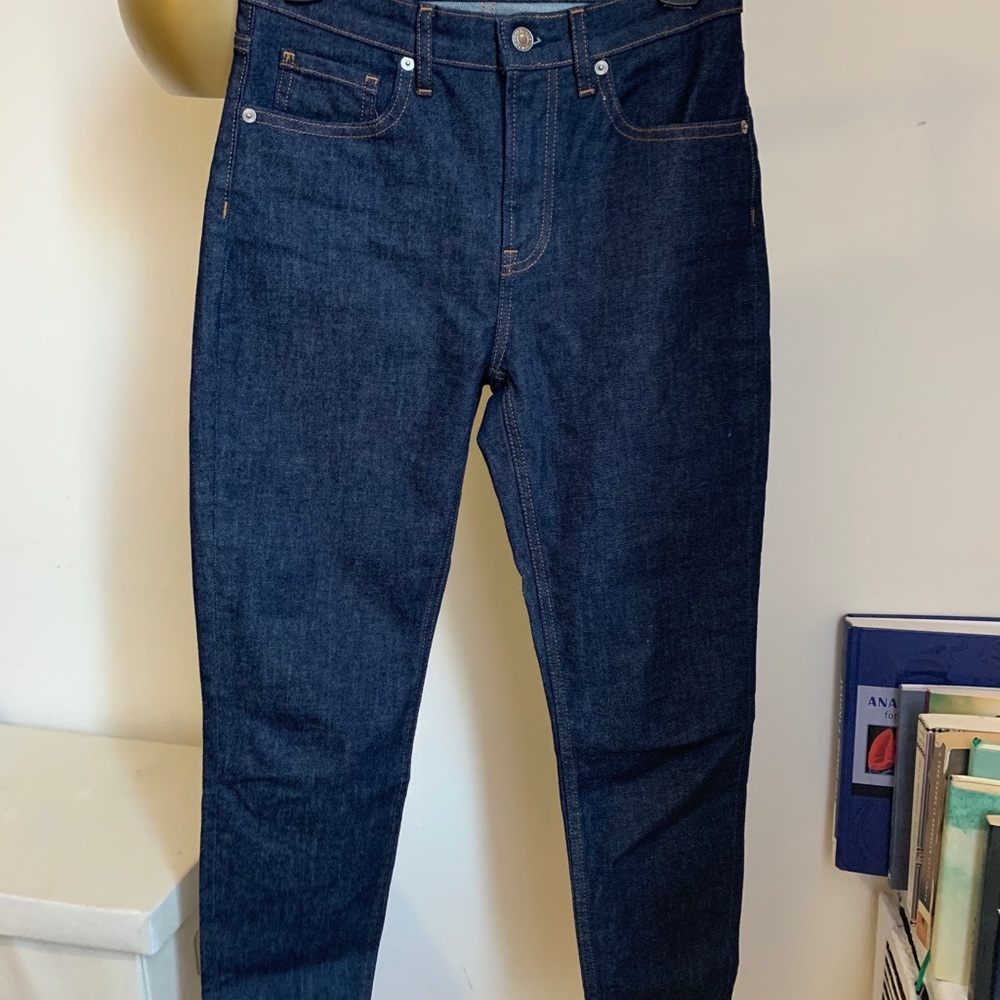 Everlane HighRise Skinny Jean Dark Indigo 26 ankle